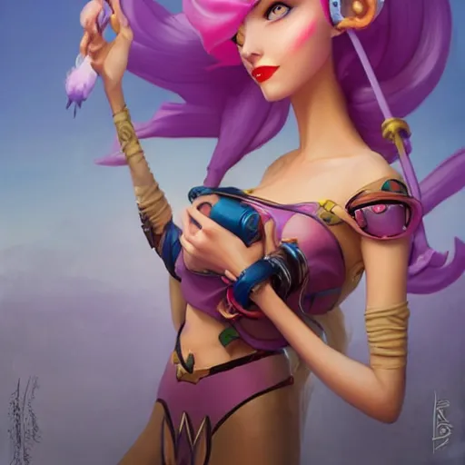 Image similar to lofi jinx from league of legends, Pixar style, by Tristan Eaton Stanley Artgerm and Tom Bagshaw.