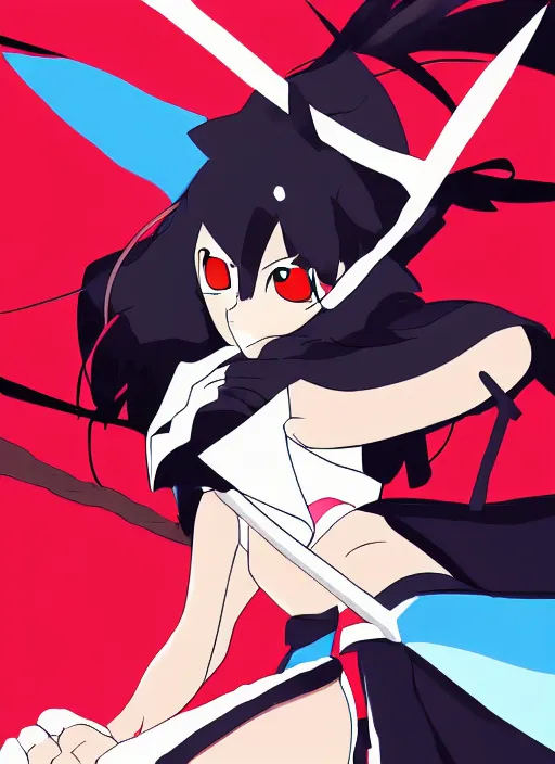 Image similar to kill la kill digital painting by studio trigger