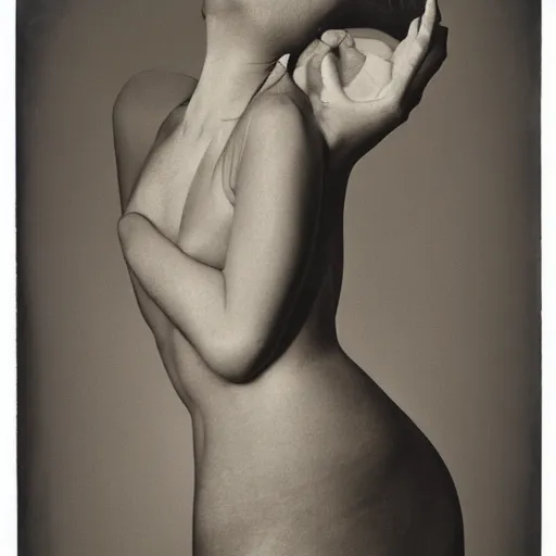 Image similar to photo of young woman by irving penn