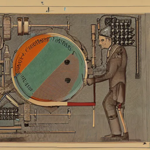 Image similar to complex diagram of original Mechanical Turk