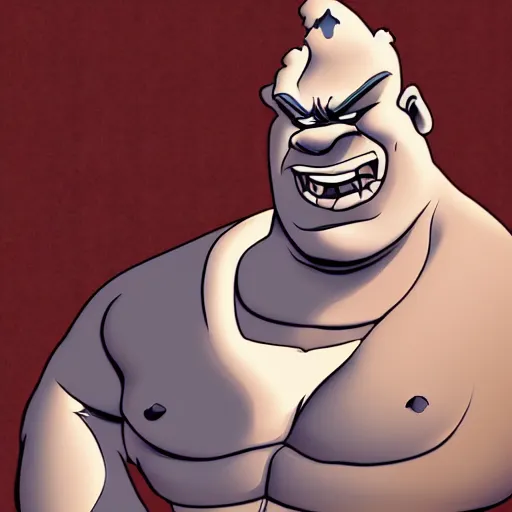 Image similar to ogre with a pompadour