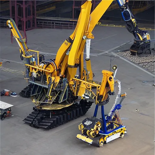 Image similar to bucket wheel excavator robot