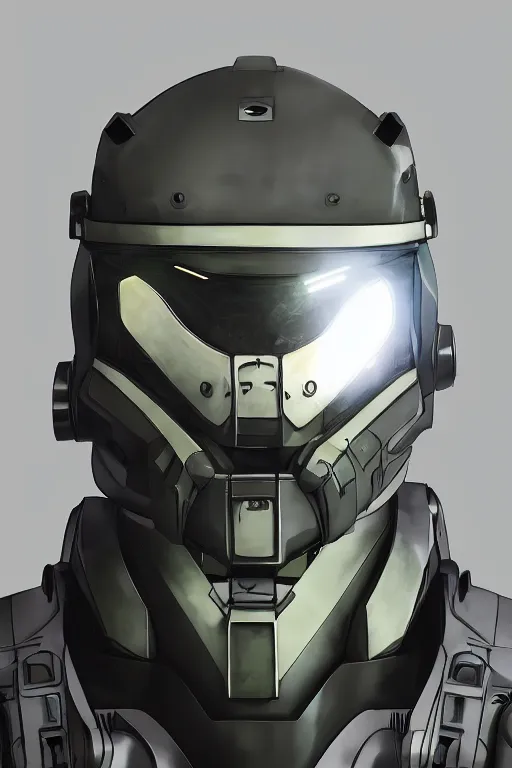 Image similar to robot ninja mask helmet halo master chief radiating a glowing aura global illumination ray tracing hdr fanart arstation by ian pesty and katarzyna da „ bek - chmiel