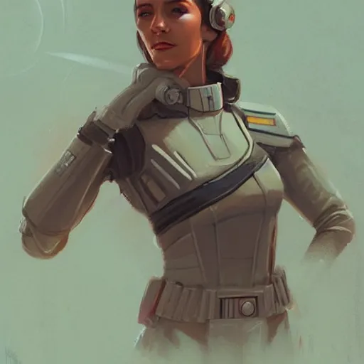 Image similar to portrait of a woman by greg rutkowski, hyela antilles, star wars expanded universe, she is about 2 0 years old, wearing starfighter pilot uniform of the galactic alliance, digital painting, artstation, concept art, smooth, sharp foccus ilustration, artstation hq