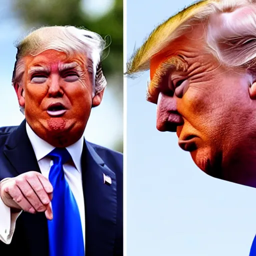 Image similar to donald trump with tiny hands