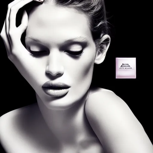 Image similar to fragrance advertising campaign by richard avedon