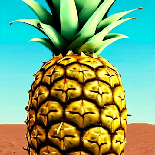 Prompt: beans inside of a pineapple, the bean - filled pineapple is playing the video game fortnite