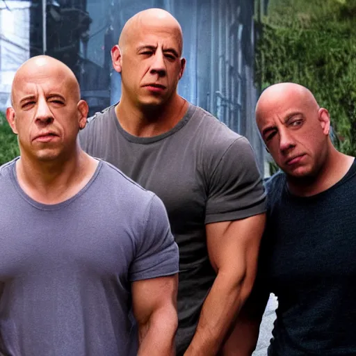 Prompt: vin diesel but without family