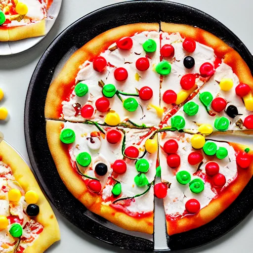 Image similar to Haribo pizza, food photography