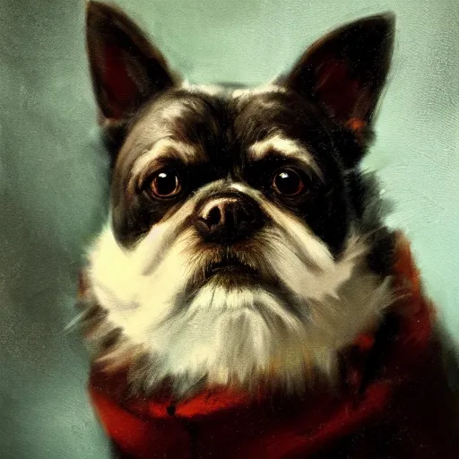 Prompt: detailed cinematic moody colors studio portrait of gizmo in a christmas scene, high quality by jeremy mann, only one head single portrait