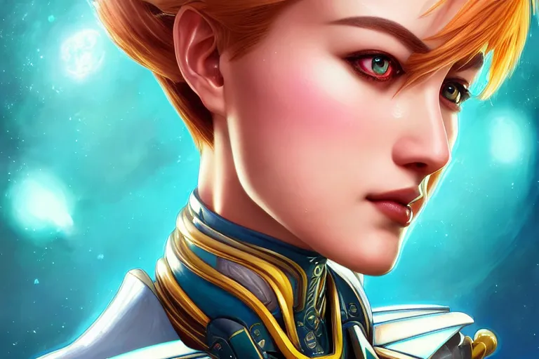 Image similar to symmetry!! portrait of sailor uranus! alien in the style of horizon zero dawn, machine face, intricate, elegant, highly detailed, digital painting, artstation, concept art, smooth, sharp focus, illustration, art by artgerm and ross tran and greg rutkowski and alphonse mucha, 8 k