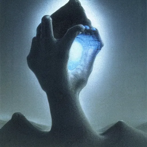 Prompt: halo ring from the game halo, zdzisław beksinski