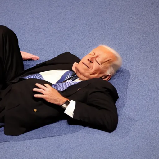 Image similar to joe Biden sleeping at the United Nations