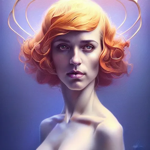 Prompt: beautiful stella maeve magician, in the style of joshua middleton, peter mohrbacher, artgerm, tom bagshaw, realistic character concept, bird's eye overhead shot, elegant pose, spooky, illustration, symmetrical face and body, volumetric lighting, detailed realistic symmetrical eyes, 8 k, single face, insanely detailed and intricate elegant, autumn leaves