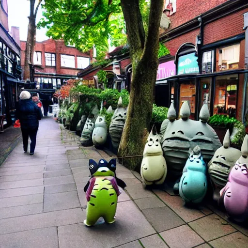 Prompt: totoro shopping in hampstead