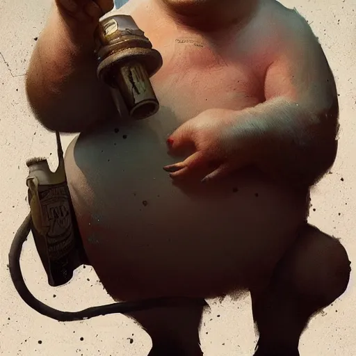 Prompt: 🐷🍺,digital Art, Greg rutkowski, Trending artstation,cinematic