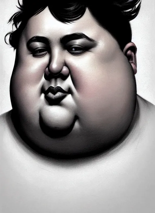 Prompt: portrait of a chubby man with a crooked nose and a confident expression, 1 9 6 0 s, black clothes, goth, punk, funk, intricate, elegant, highly detailed, digital painting, artstation, concept art, smooth, sharp focus, illustration, art by wlop, mars ravelo and greg rutkowski