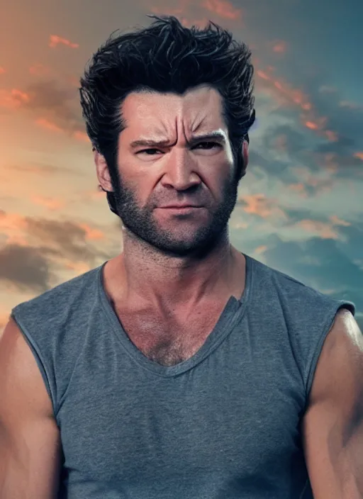 Image similar to Steven Crowder cast as Wolverine , still from Marvel movie, hyperrealistic, 8k, Octane Render,