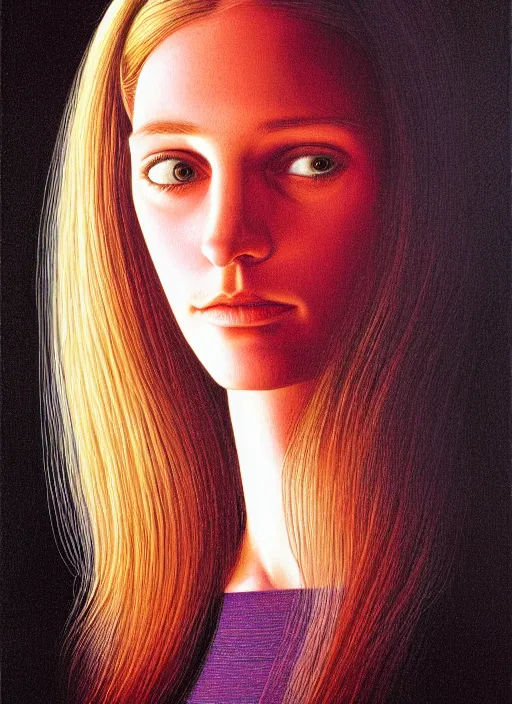 Image similar to a portrait of a pretty young lady by barclay shaw