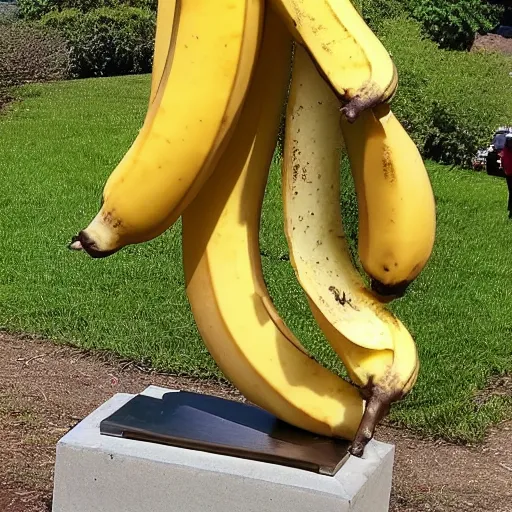 Image similar to a bronze statue of a banana