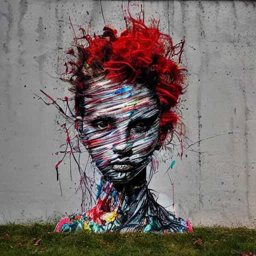 Prompt: a thread knot girl by artur bordalo