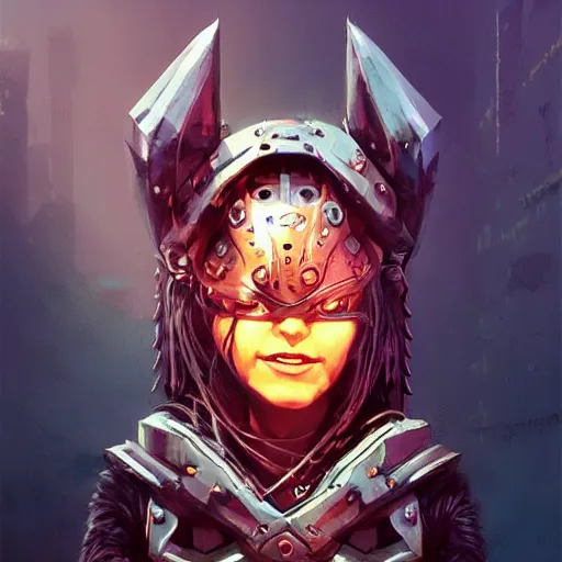 Image similar to cyberpunk viking helmet mask warrior goddess robot ninja fantasy, art gta 5 cover, official fanart behance hd artstation by jesper ejsing, by rhads, makoto shinkai and lois van baarle, ilya kuvshinov, ossdraws