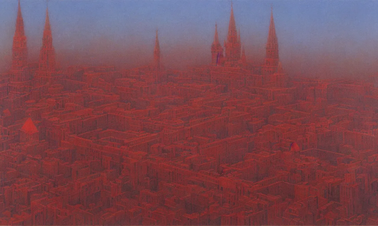 Prompt: red square russia,, concept art, oil painting by zdzisław beksinski