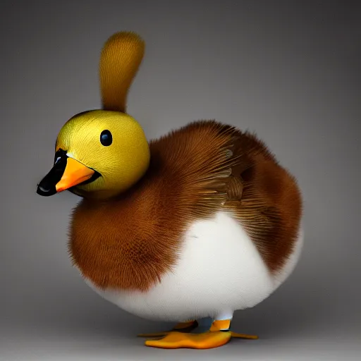 Prompt: photography of a realistic psykokwak duck, ultra detailed, 8 k, cinematic lighting, natural background, trending on artstation, pokemon