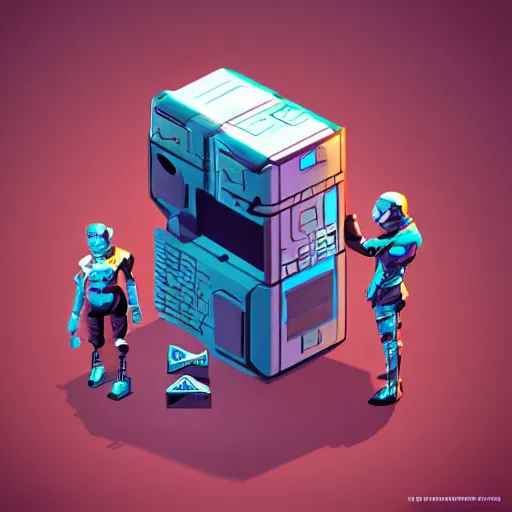 Image similar to gaming bible, futuristic, techno, cyberpunk, product design, 3 d render, 3 d concept, isometric design, fun, swag, cute, geometric