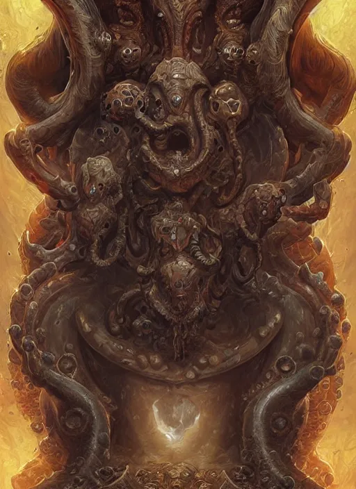 Image similar to digital _ painting _ of _ lovecraftian gods _ by _ filipe _ pagliuso _ and _ justin _ gerard _ symmetric _ fantasy _ highly _ detailed _ realistic _ intricate _ port