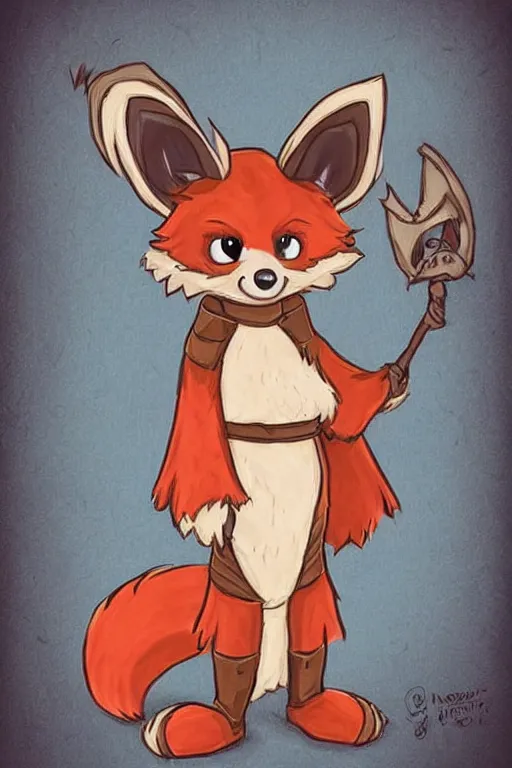 Image similar to a cute medieval anthropomorphic fox with a fluffy tail, comic art, trending on furaffinity, cartoon, kawaii, backlighting, furry art!!!, cool shading, concept art