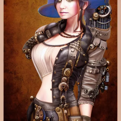 Prompt: steampunk girl