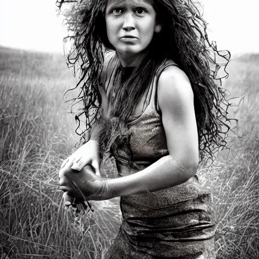 Prompt: cavewoman, award winning photography