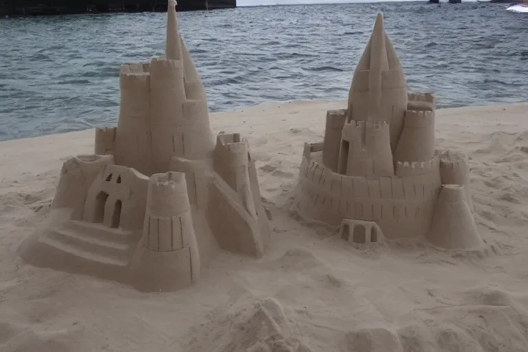 Image similar to a completed sand castle