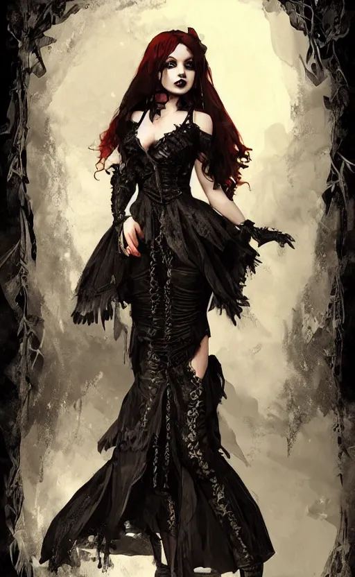 Second Life Marketplace - Female Gothic Outfit - [Bloody Virgin] - Gothic  Clothes - Vampire Outfit