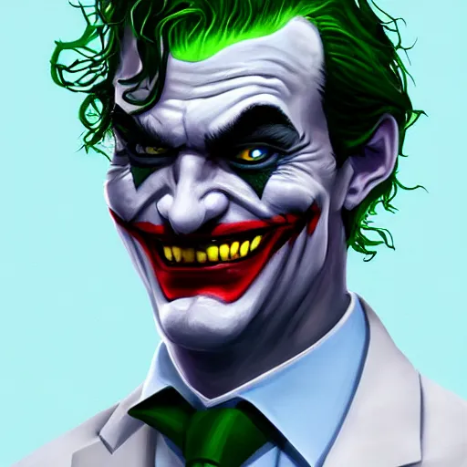 Prompt: Jerome Powell!! as The Joker, digital art, cgsociety, artstation, trending, 4k