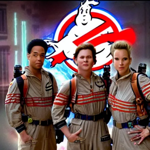 Image similar to a still of from the movie ghostbusters crossover with the game chrono trigger
