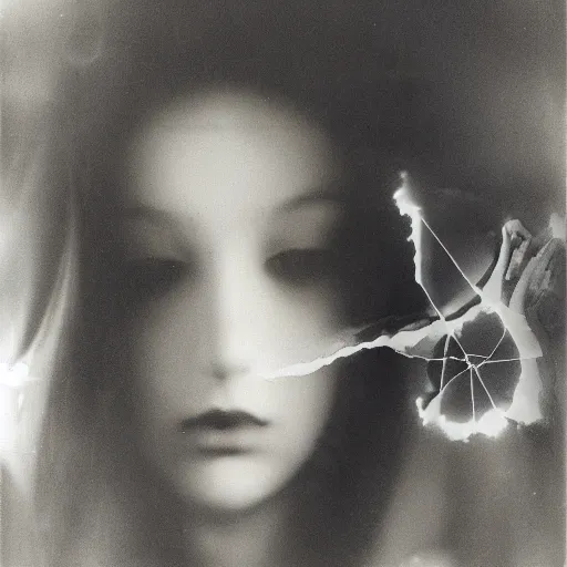 Image similar to girl head and landscape double exposure photography by man ray