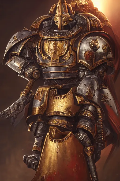 Image similar to armor portrait heros warhammer 4 0 k horus heresy fanart - the primarchs emperor by johannes helgeson animated with vfx concept artist & illustrator global illumination ray tracing hdr fanart arstation zbrush central hardmesh 8 k octane renderer comics stylized