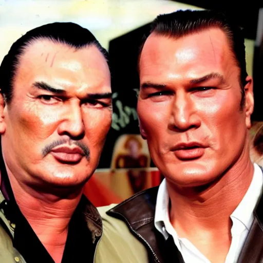 Image similar to steven seagal and dolph lundgren