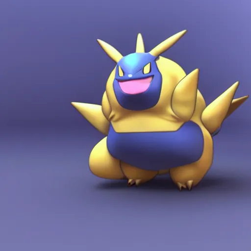 Image similar to pokemon that doesn't exist, 3 d rendered