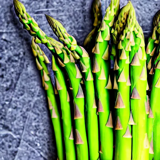 Image similar to a tennis racket made out of asparagus high quality photo