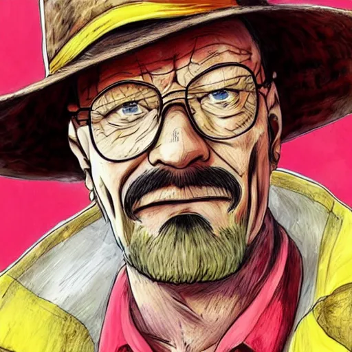 Image similar to walter white as luffy