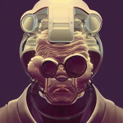 Image similar to concept art of scientist by jama jurabaev, brush stroke, scifi accessories, trending on artstation, symmetry, high quality, extremely detailed