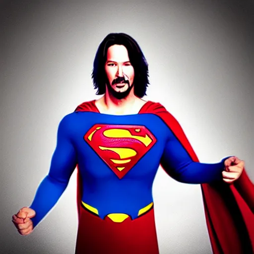 Image similar to “Keanu Reeves as Superman”