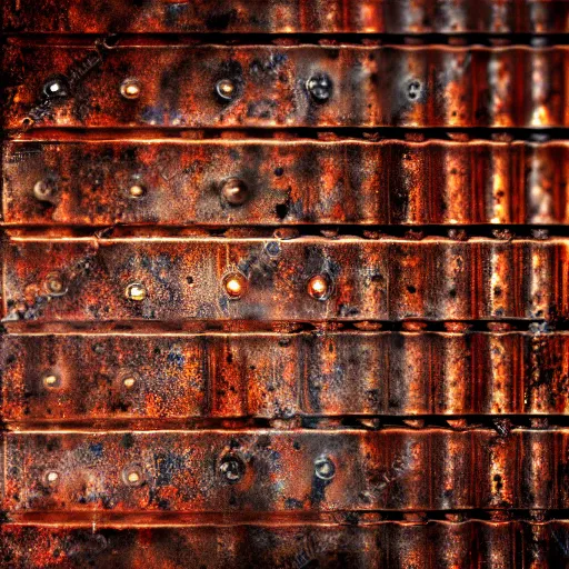 Prompt: 2 d rusted riveted metal, hd, 8 k, photoreal, best quality