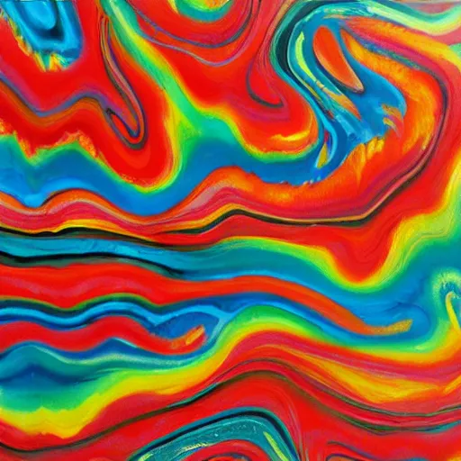 Image similar to dutch pour acrylic paint pouring pattern