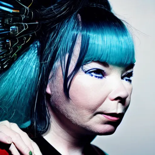 Prompt: björk being sad