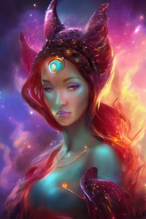 Image similar to galaxy Dragon princess, digital art, 8k ,character ,realistic, portrait, hyperrealistic