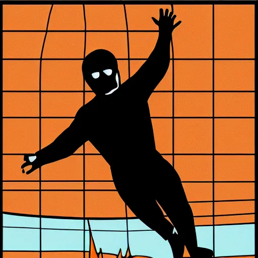 Image similar to D. B. Cooper skydiving, vector clipart, golden ratio
